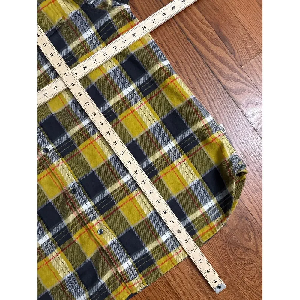 The North‎ Face Arroyo Men's Yellow Gray Flannel Shirt- Long Sleeve Size XXL